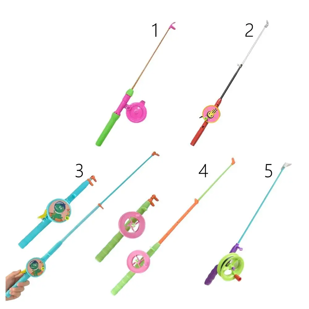 38cm/58cm/80cm Children Fishing Kites Rods Stretchable Diverse Styles Mini Kites Rods with 50meters Line Cartoon Fishing Rods