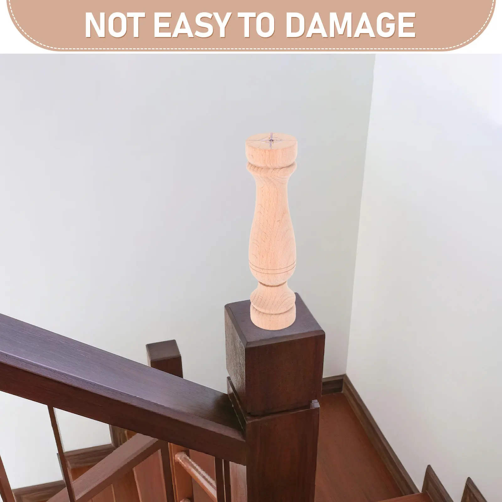 Solid Wood Baluster Posts for Staircase, Deck & Interior Railing – Roman Column Style Stair Spindles