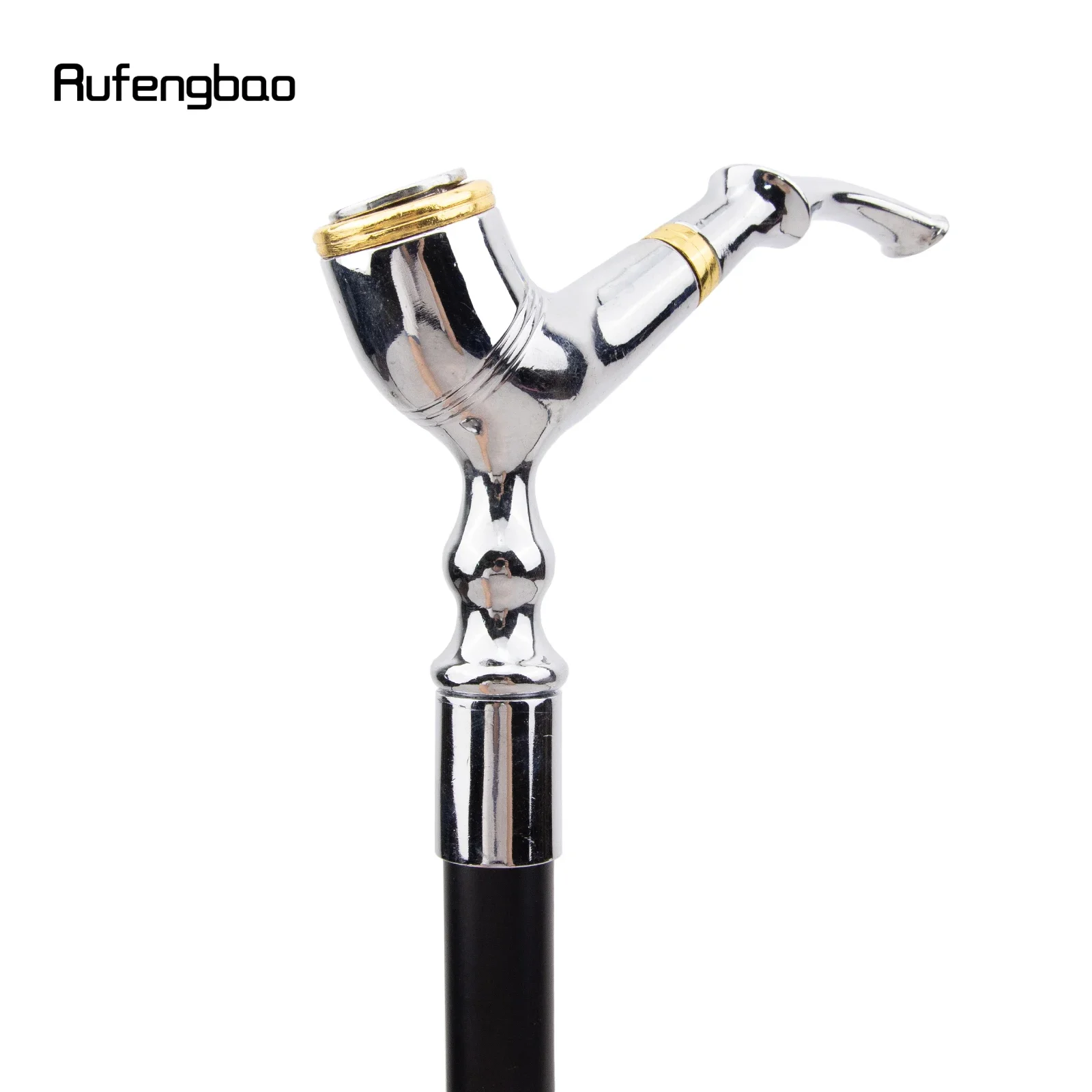 White Pipe Pattern Luxury Fashion Walking Stick for Party Decorative Cane Elegant Crosier Knob Walking Stick 93cm