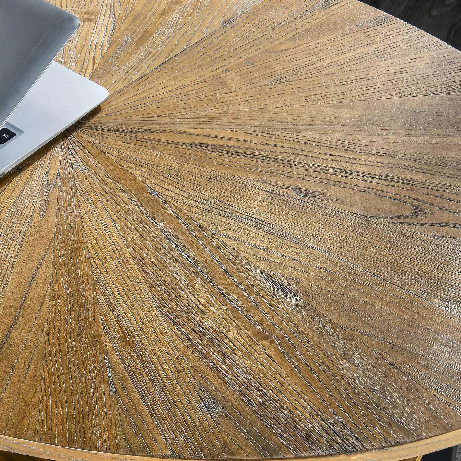 Solid Wood Oval Coffee Table With Cross Metal Legs, 43.3in Modern Center Table With Open Shelf Cocktail Tea Table For