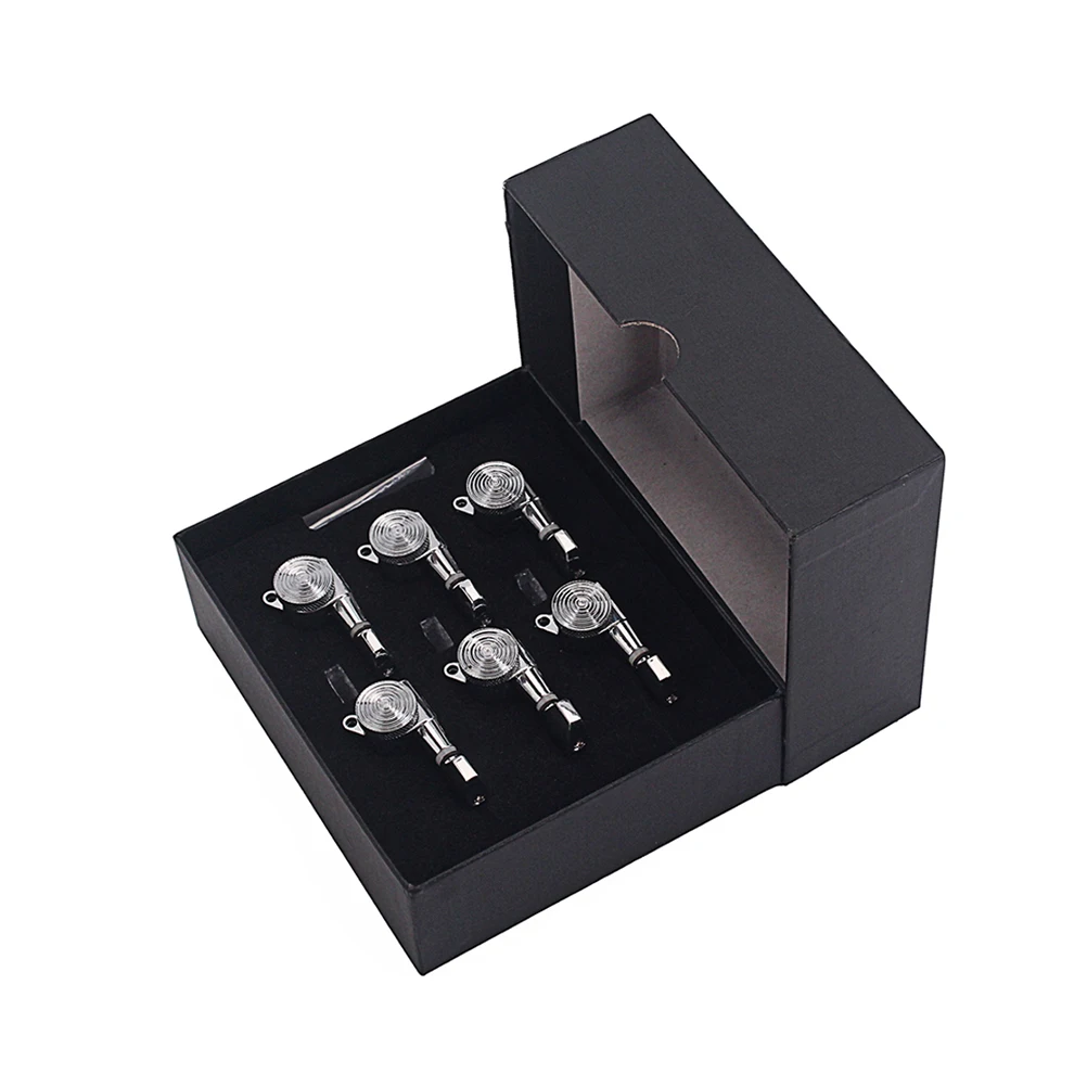 

6pcs Black Auto Locking Tuning Pegs Guitar Machine Heads Heavy Duty Metal Keys For Electric Acoustic Guitars Replacement