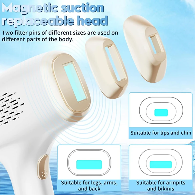 New Arrival Home Permanent Ice Cooling IPL Hair Removal Handset 9 Levels Epilator Permanent Whole Body Treatment for Women