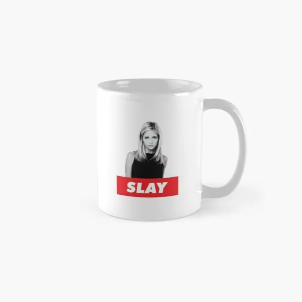 Buffy The Vampire Slayer Slay Classic  Mug Gifts Design Tea Coffee Photo Drinkware Handle Round Printed Simple Picture Image