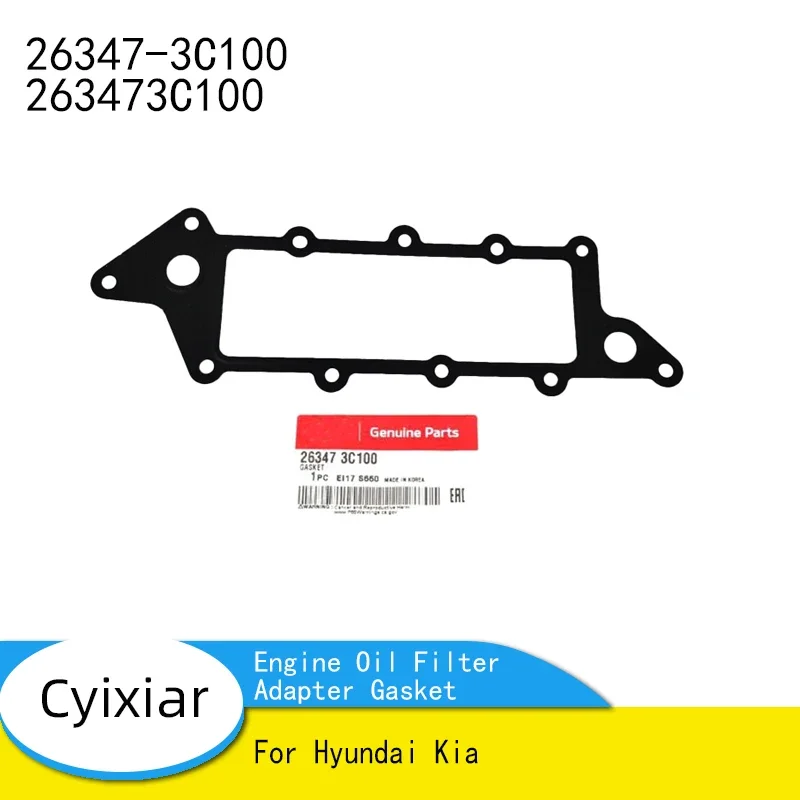

Brand New Genuine Engine Oil Filter Adapter Gasket 26347-3C100 263473C100 For Hyundai Kia