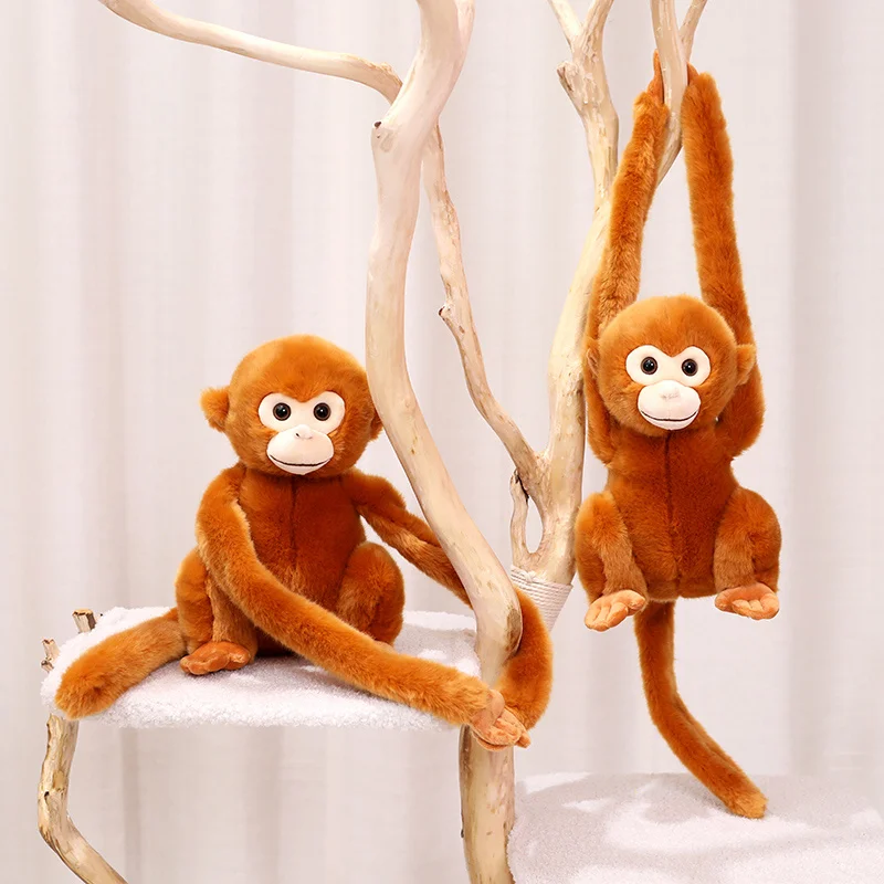 Stuffed  Animals  Cartoon Simulation Golden Monkey Orangutan Doll Soft Plush Toys Anime Boys Girls Birthday Gifts Pillow Decor