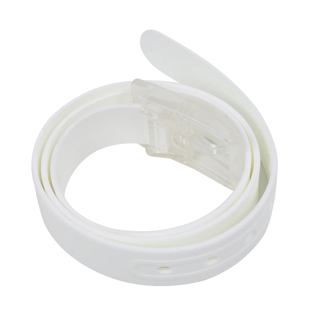 Ceinture en plastique pour unisexe, couleur bonbon, silicone, blanc