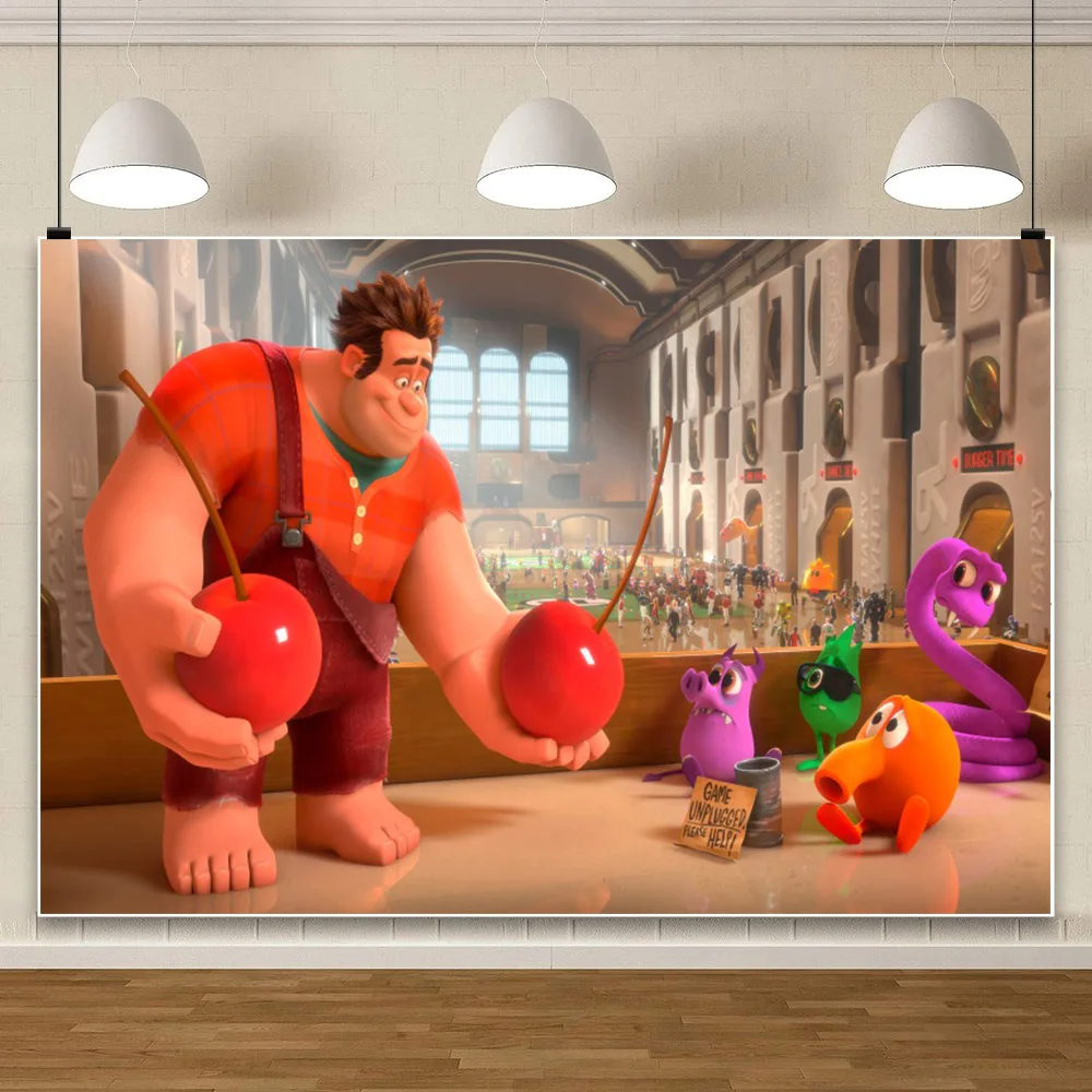 Wreck-It Ralph Fix-It Felix Photo Background Background per la fotografia Baby Shower forniture per oggetti di scena per la decorazione della festa di compleanno dei bambini