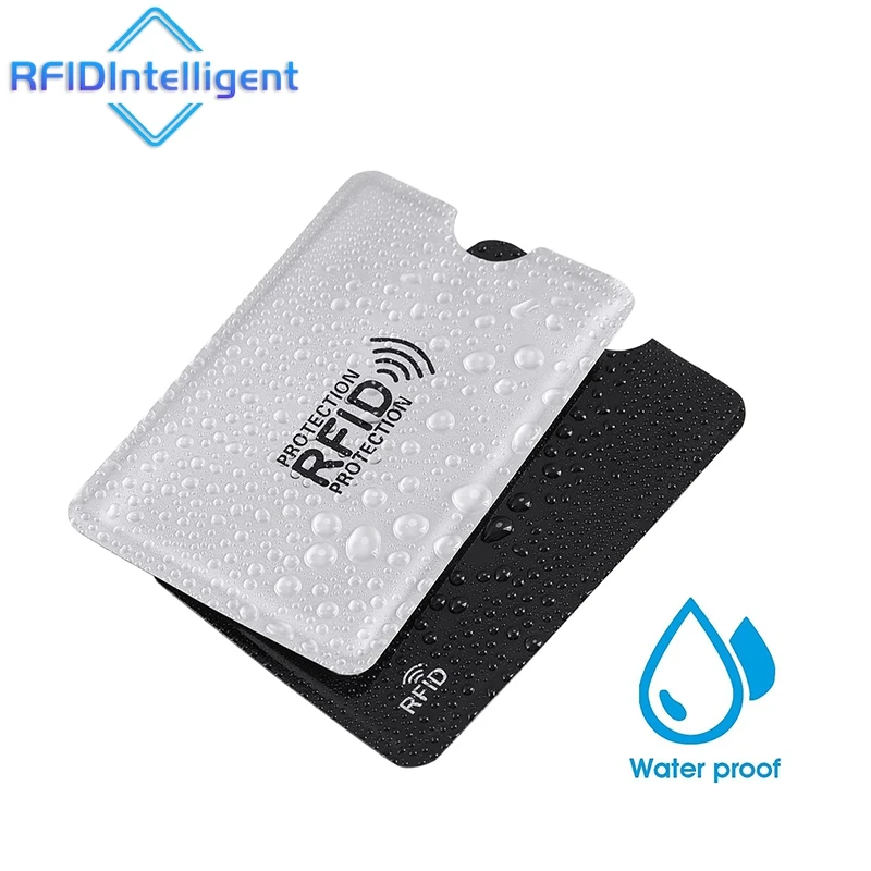 10 Stuks Aluminiumfolie Rfid Blokkerende Hoezen Creditcard Houders Anti Diefstal Elektronische Zakkenrollen Beschermers Past Portemonnee Portemonnee Portemonnee