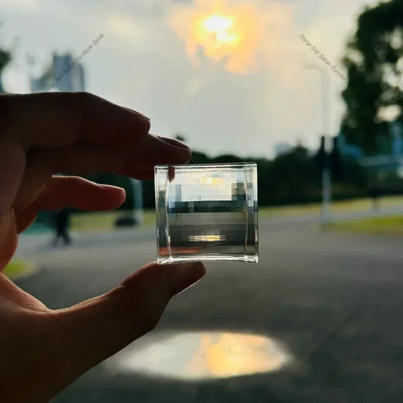 

Crystal Pixel Stone Landscape Photo Clock In Art Student Pixel Filter Creative Gift Niche Advanced Decoration Crafts - TIANYI