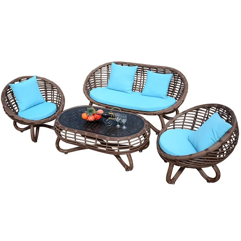 

Outdoor rattan leisure sofa courtyard chair