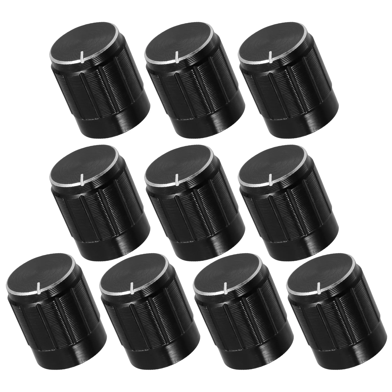 10 Pcs Office Pen Ballpoint Knob Black Volume Amplifier Portable Aluminum Alloy Guitar Human