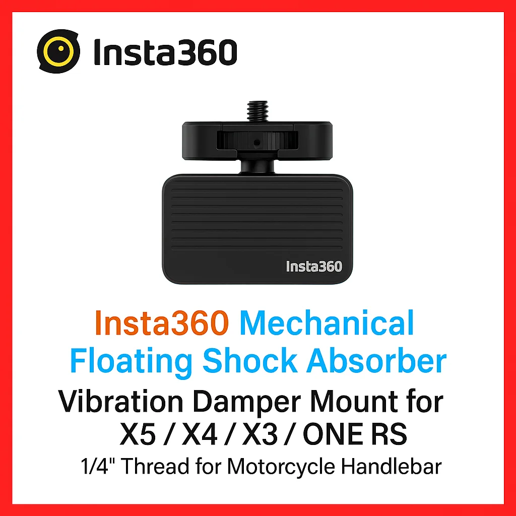 

Механический амортизатор Insta360 | Крепление гасителя вибрации для X5/X4/X3/ONE RS | Резьба 1/4 дюйма для руля мотоцикла