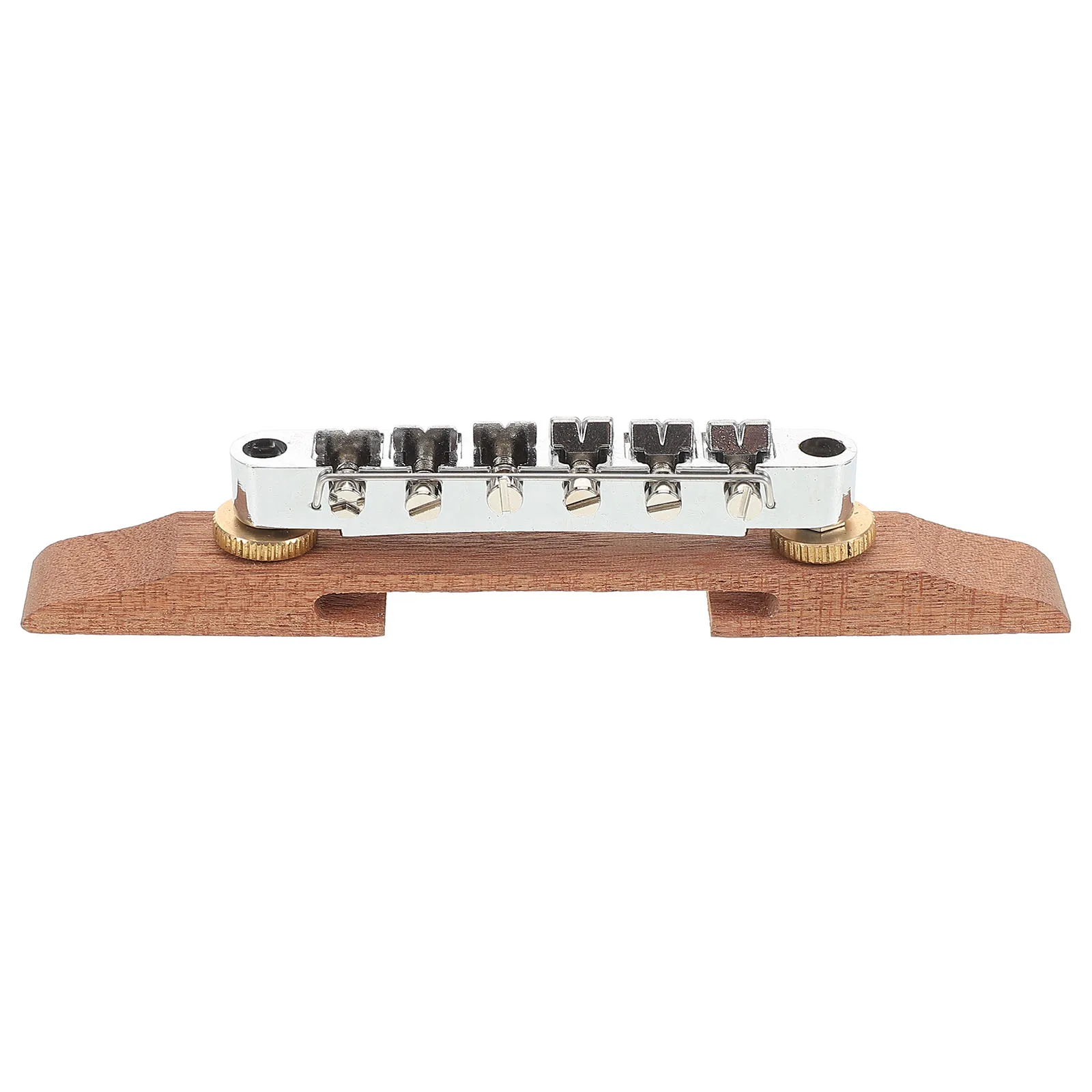 

Electric Guitar Bridge Eight string Locking Roller Acoustic Bottom Saddle Bass Light Brown Classical Wood Zinc