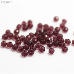 Isywaka Purple Red Colors 3x4mm 125pcs Rondelle Austria faceted Crystal Glass Beads Loose Spacer Round Beads Jewelry Making