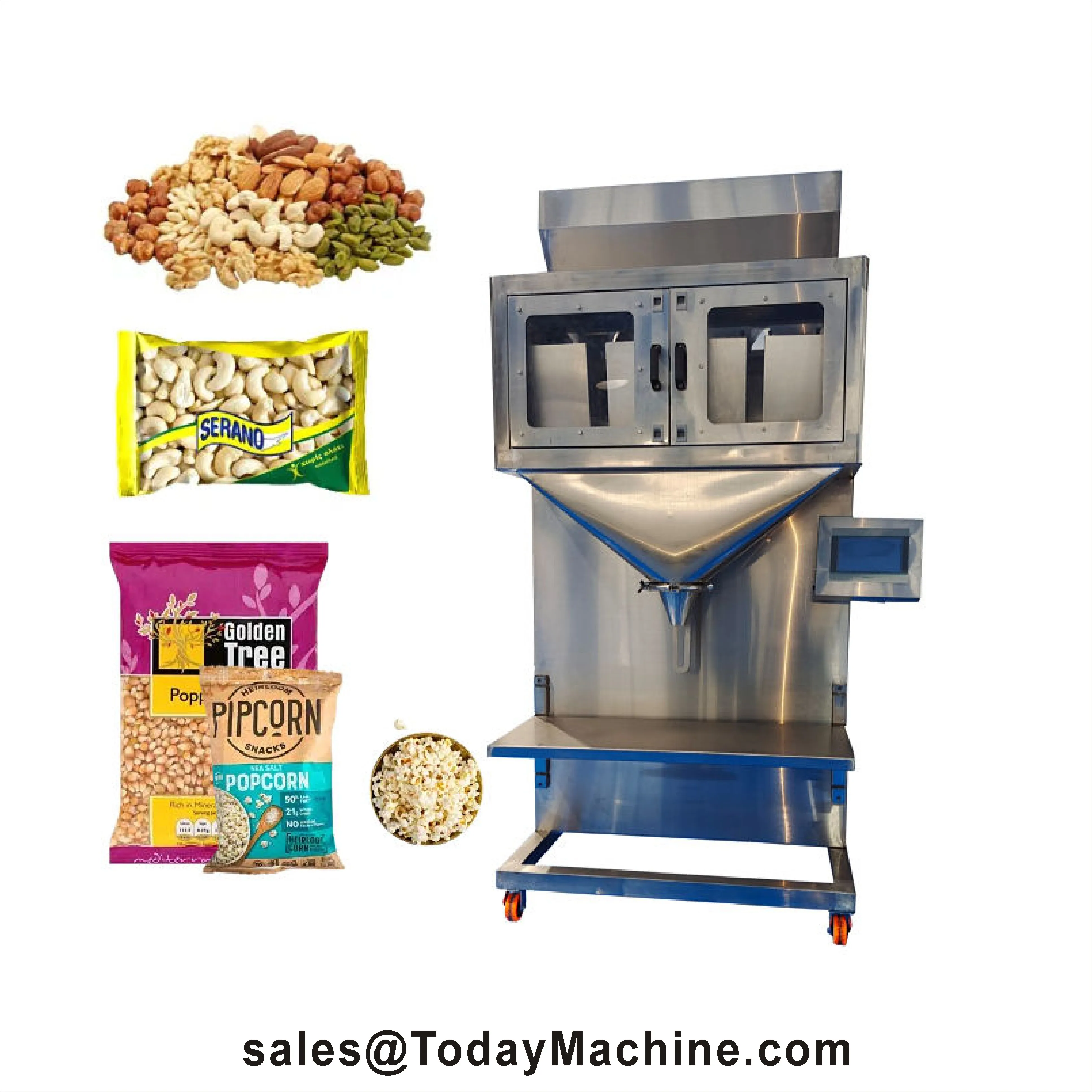 

Машина для наполнения гранул Линейный вес 100 г 500 г 1 кг 2 кг 2,5 кг Орехи Гранулированное зерно Рис Кукуруза Пшеничная машина для наполнения и упаковки