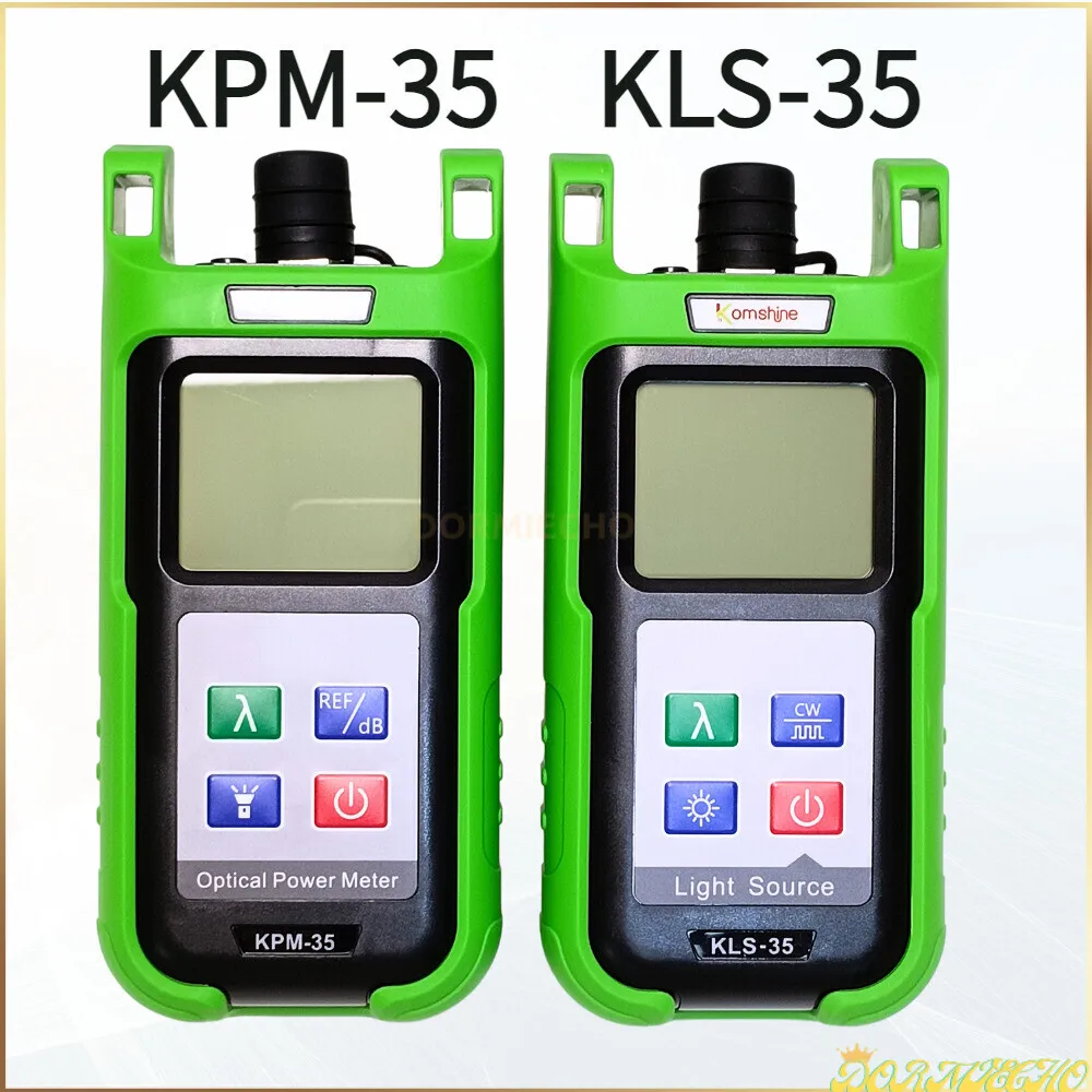 Optic Fiber Power Meter KPM-35-A + KLS-35 Fiber Optical Light Source+ KLS-35-S LS Cable Tester OPM Singlemode FTTH Green