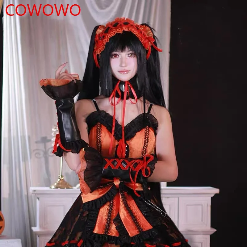 COWOWO Date A Live Tokisaki Kurumi Dress Cosplay Costume Cos Game Anime Party Uniform Hallowen Play Role Clothes Clothing