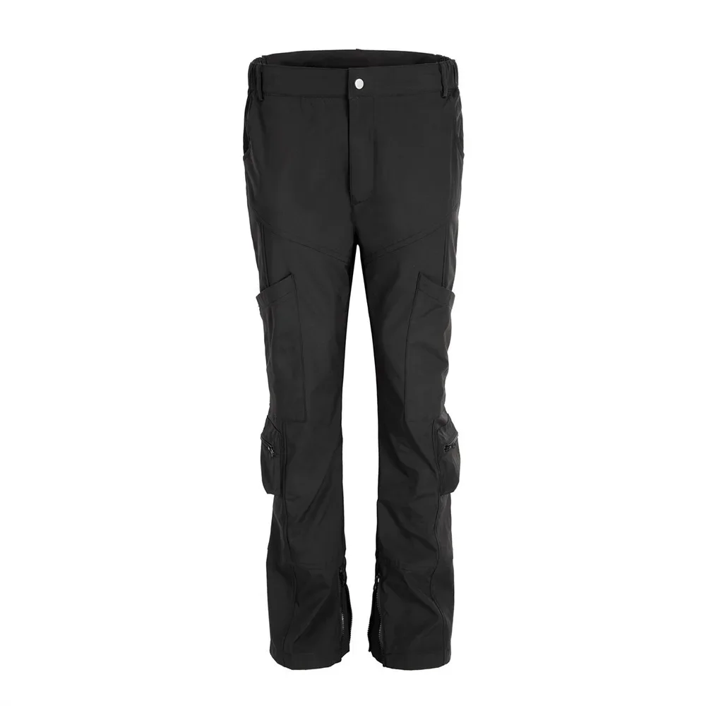 Functional Black Cargo Pants Mens Skinny Thick Pocket Tapered Trousers Men's Hip-hop Splicing Slim Fit Pants for Men Stretch