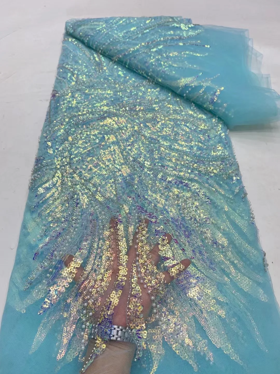Blue Swiss Voile Lace Embroidered Austria Cotton 2024 Dubai African Lace Fabric High Quality Swiss Lace Fabric For Wedding
