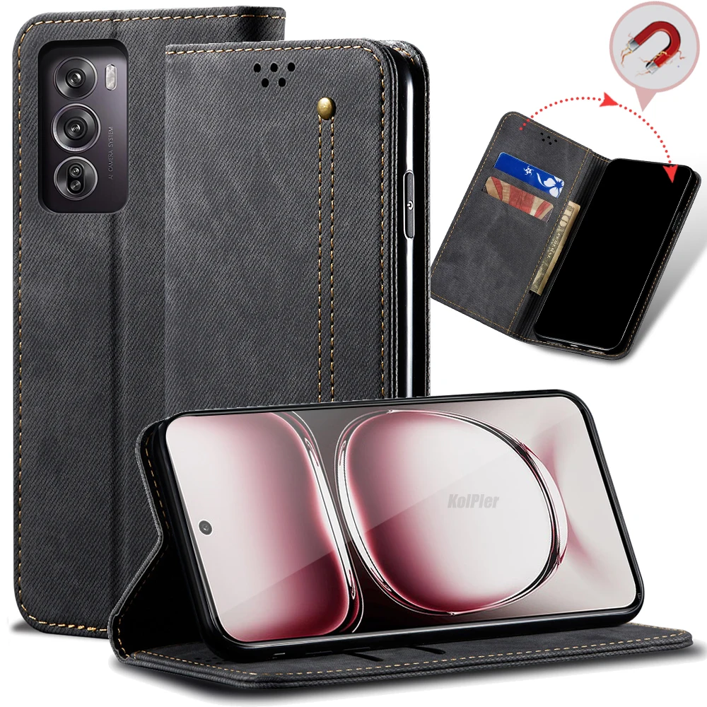 Luxury Leather Flip Wallet Case For OPPO RENO 12 PRO Card Slot Stand Magnetic Phone Cover House For RENO12 Bag