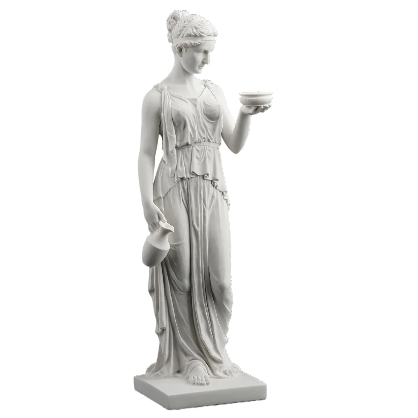 Greek Goddess Hebe Resin Statue Ancient Roman Mythology Human Figurine Classic Retro Craft Sculpture Home Office Tabletop Decor