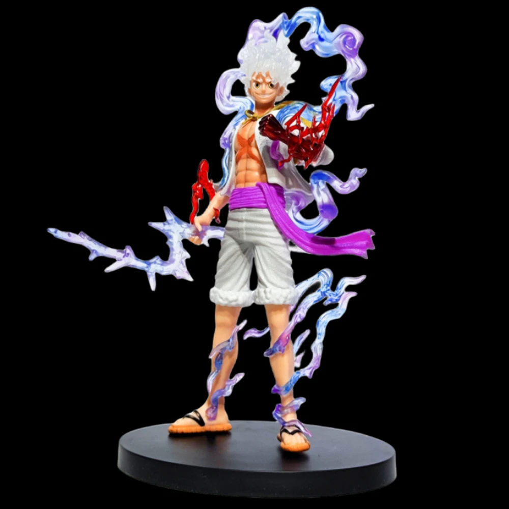 21CM Anime One Piece Luffy GEAR 5 Figurine Nika Sun God Action Figures Collectible Model Doll Toys Children Gift