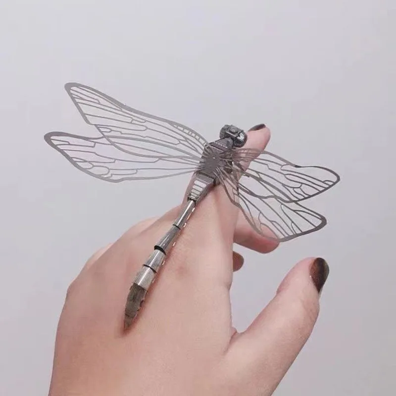 MIni 3D Metal Puzzle Assembly Insect Model New Dragonfly Ladybug Butterfly Carp Model DIY Jigsaw Blocks Educational Toys