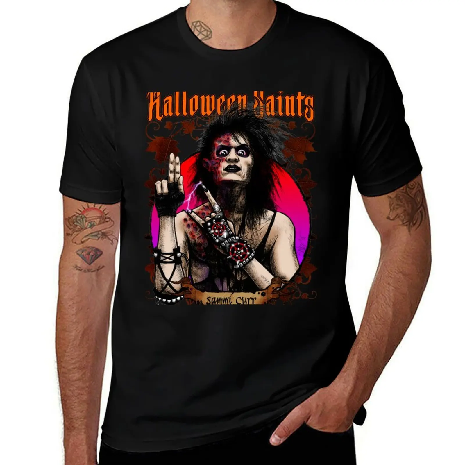 

Halloween Saints: Sammi Curr T-Shirt man t shirts for men casual essential t shirt T-Shirt
