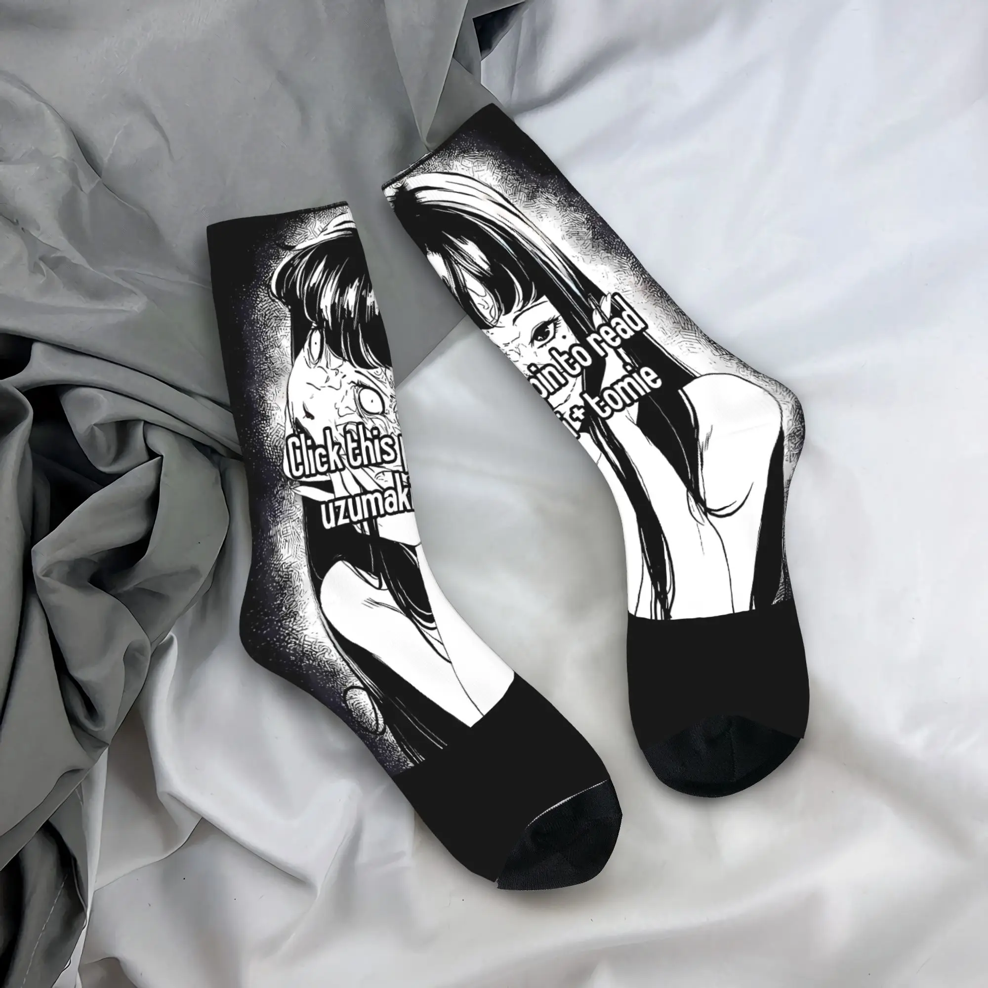 

Tomie Junji Ito Socks Trendy Stockings Autumn Anti-Slip Women Men Socks Comfortable Design Running Sports Socks