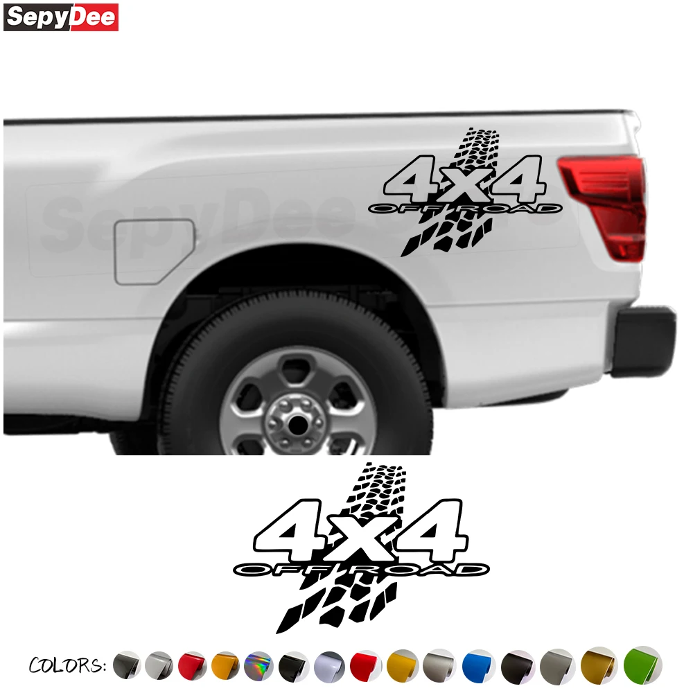 

Car Rear Trunk Side Stickers 4x4 Off Road Tire Track Reflective Body Window Tail Tailgate Graphics Vinyl Decal Accessories