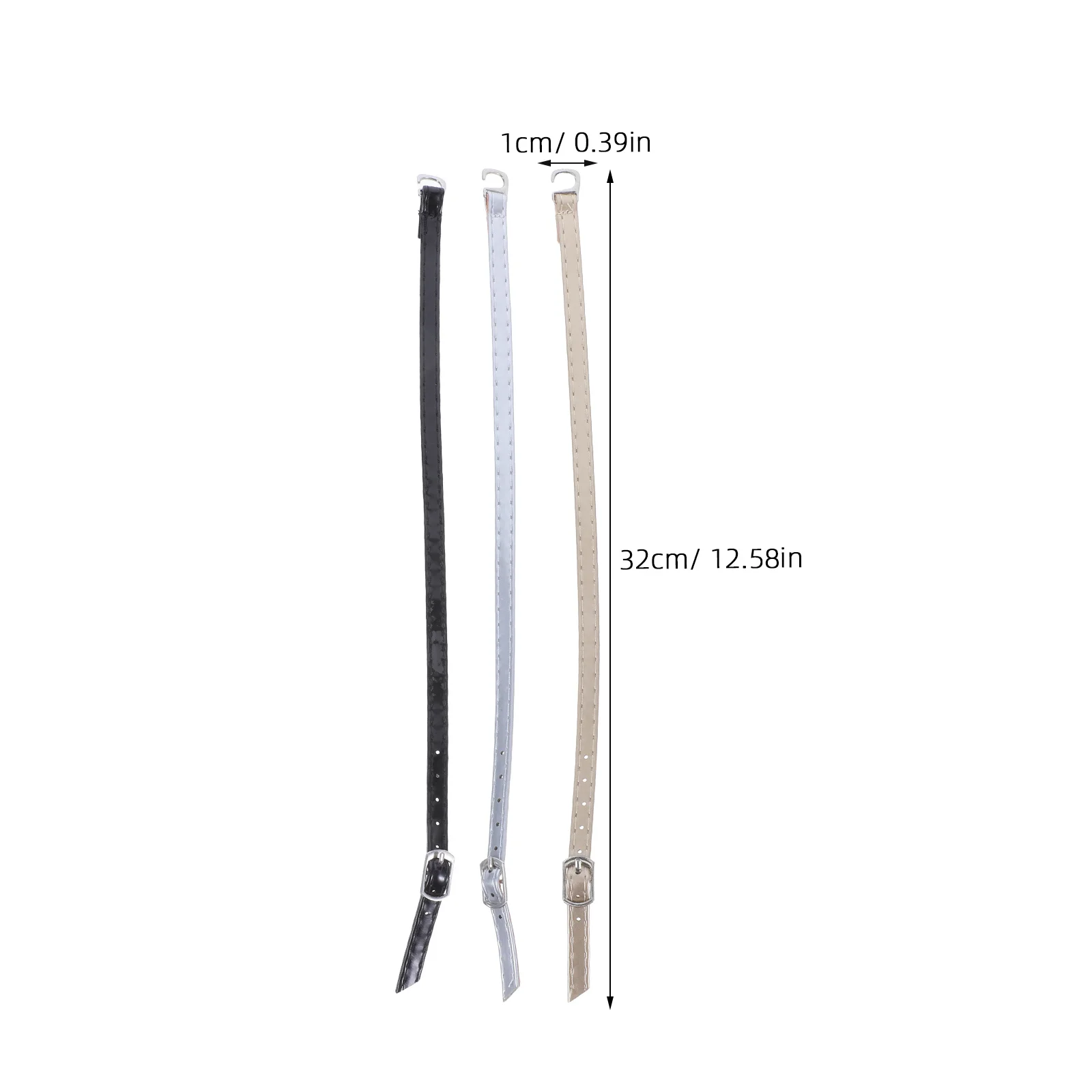3 pares de tiras de sapato saltos fivela ajustável antiderrapante falso destacável tornozelo bandas substituição para sapatos de salto alto solto
