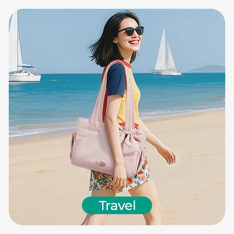 BAGSMART Tote Bag University Padded Shoulder Bag for Women Large Capacity Travel Handbag Daily Commute Women's Bag