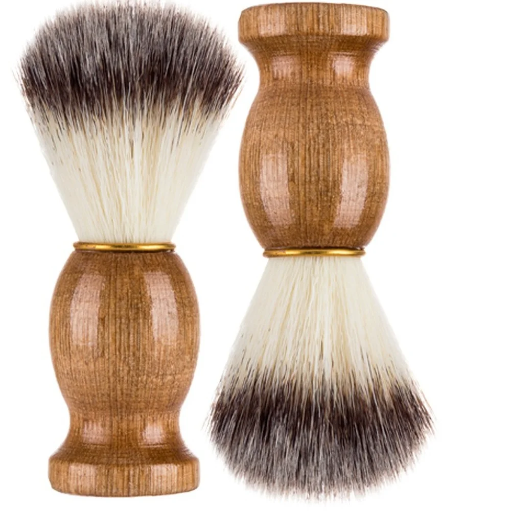 Natural Badger Hair Men\'s Shaving Brush Barber Salon Men Facial Beard Cleaning Appliance Shave Tool Razor Brush with Wood Handle