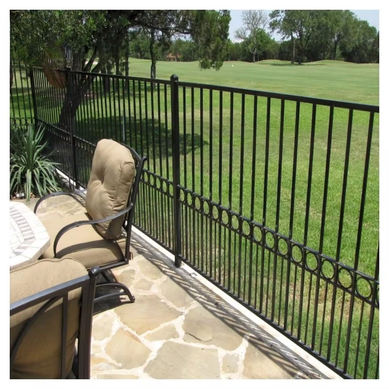 Modern minimalist wrought iron balcony railing