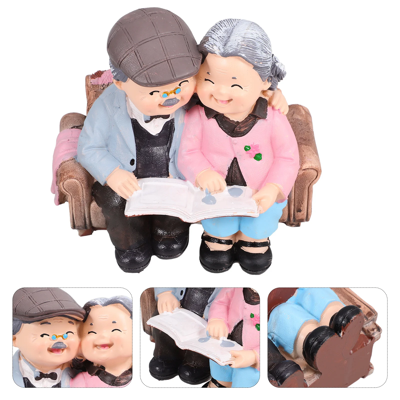 الأجداد عاشق الراتنج زوجين مصغرة الحلي الحرف الإبداعية سطح المكتب غرفة نوم الديكور هدية #5