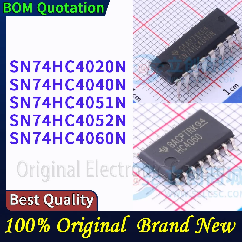 

5 шт./лот SN74HC4020N SN74HC4040N SN74HC4051N SN74HC4052N SN74HC4060N В наличии Оригинальные высококачественные компоненты