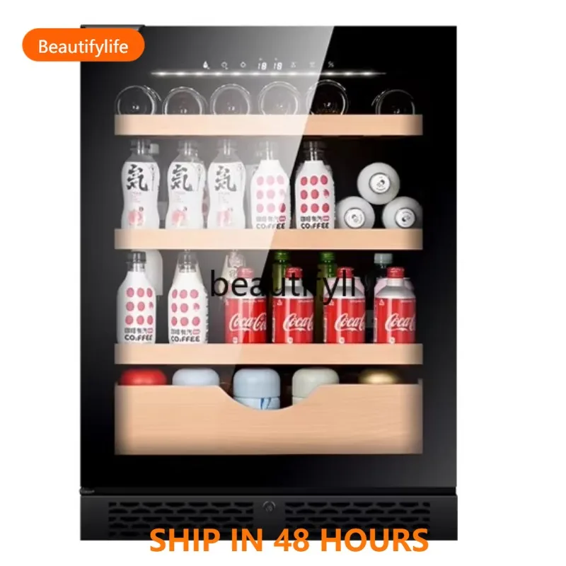 

Inverter Embedded Ice Bar for Home Living Room Tea Beverage Red Wine Constant Temperature Refrigerated Cabinet H