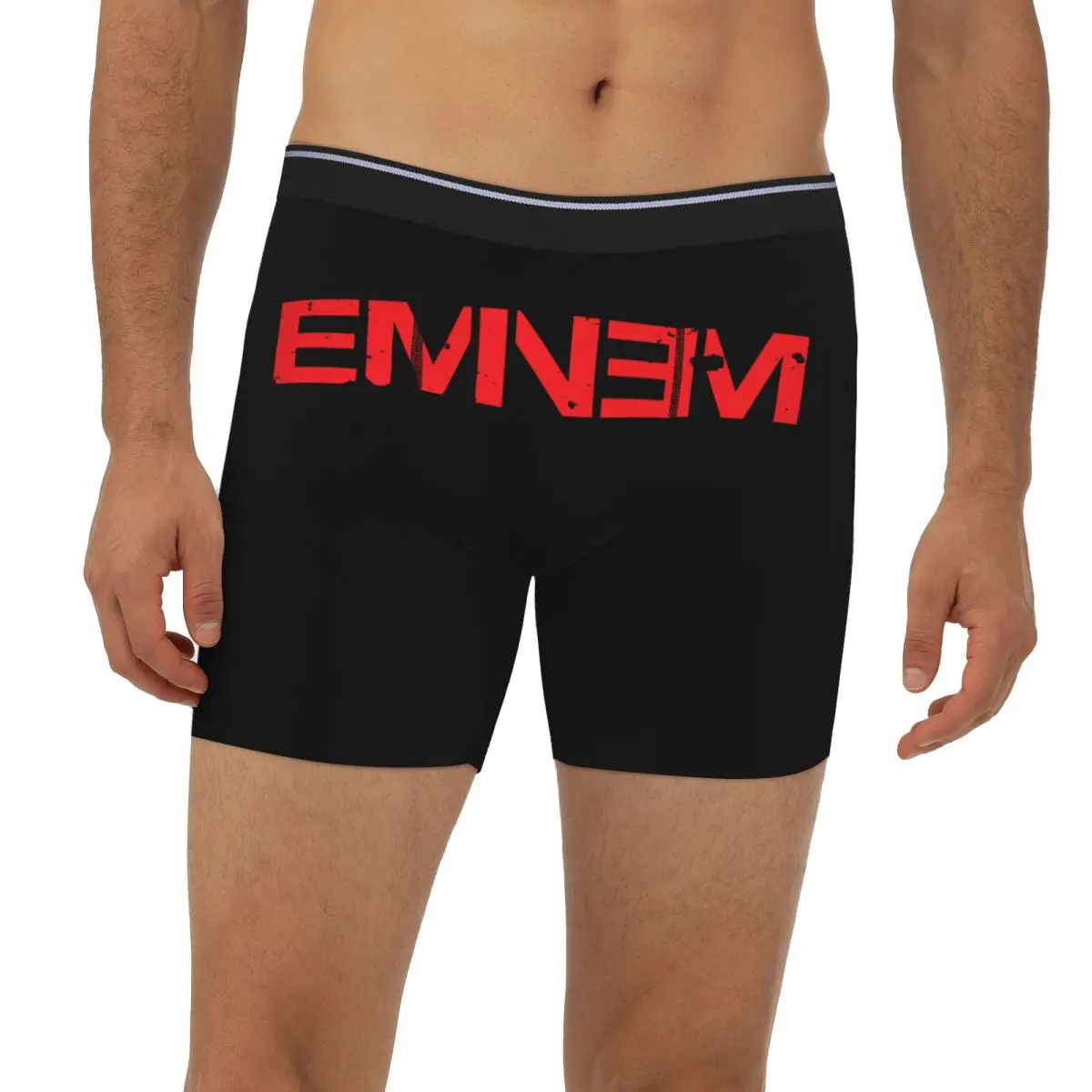 

Длинные трусы-боксеры Eminem, короткие мужские трусы, удобное нижнее белье для мужчин, подарки бойфренду