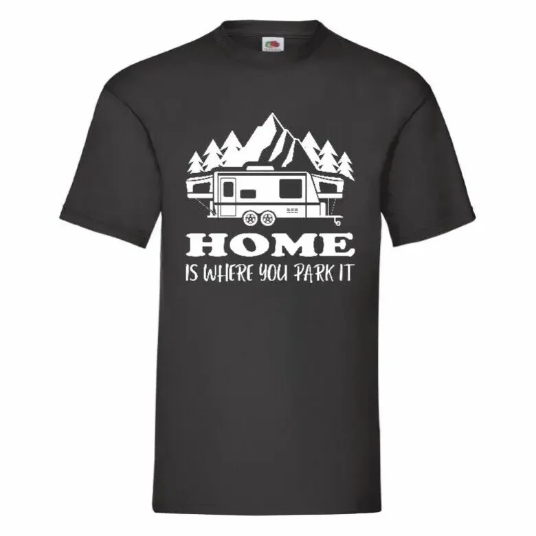 Home Is Where You Park It Caravan T Shirt Small-2XL