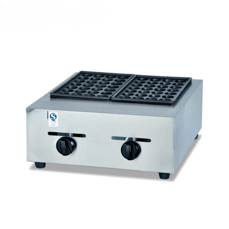 Hot Double Plates Commercial Three Plate Snack Machine Cooking Electric Fish Ball Grill  Machine