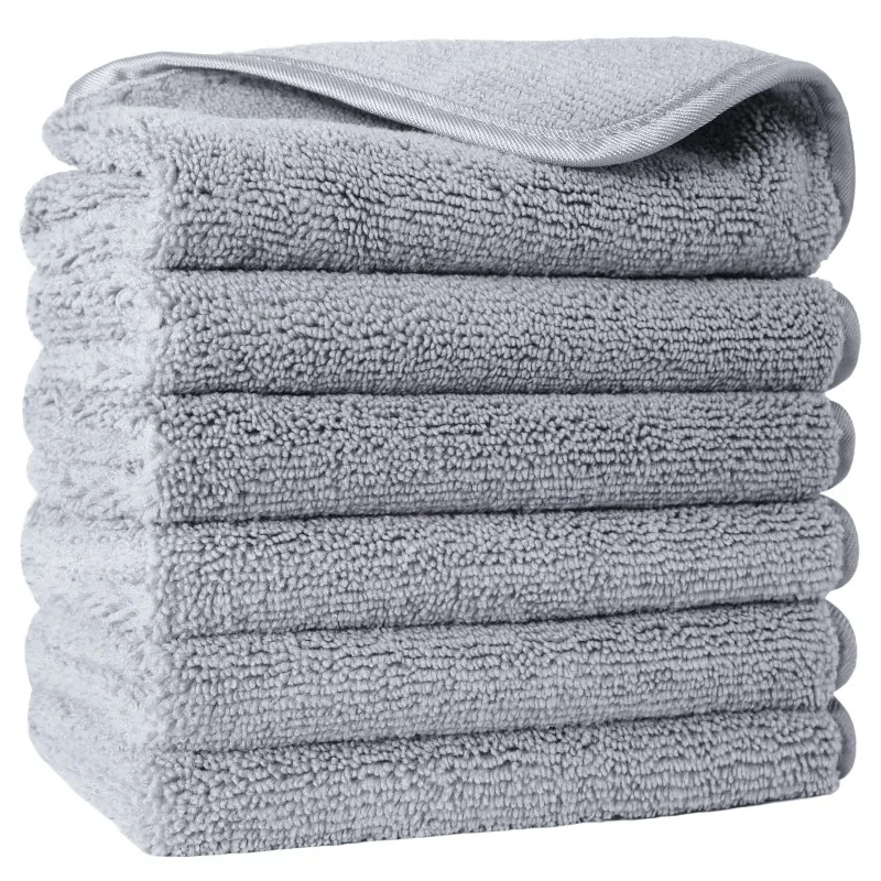 Gray Microfiber Dish Cloths, Kitchen Cleaning Rags, Multi - Purpose Car Wipes,Ideal for Dishwashing & Auto Detailing