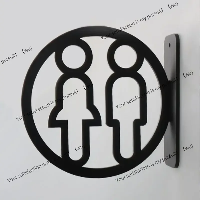 Toilets Plaque Men's and Women's Bathroom Signage Hotel WC Toilet Signage Side-mounted Restroom Reminder Public Toilet Signage