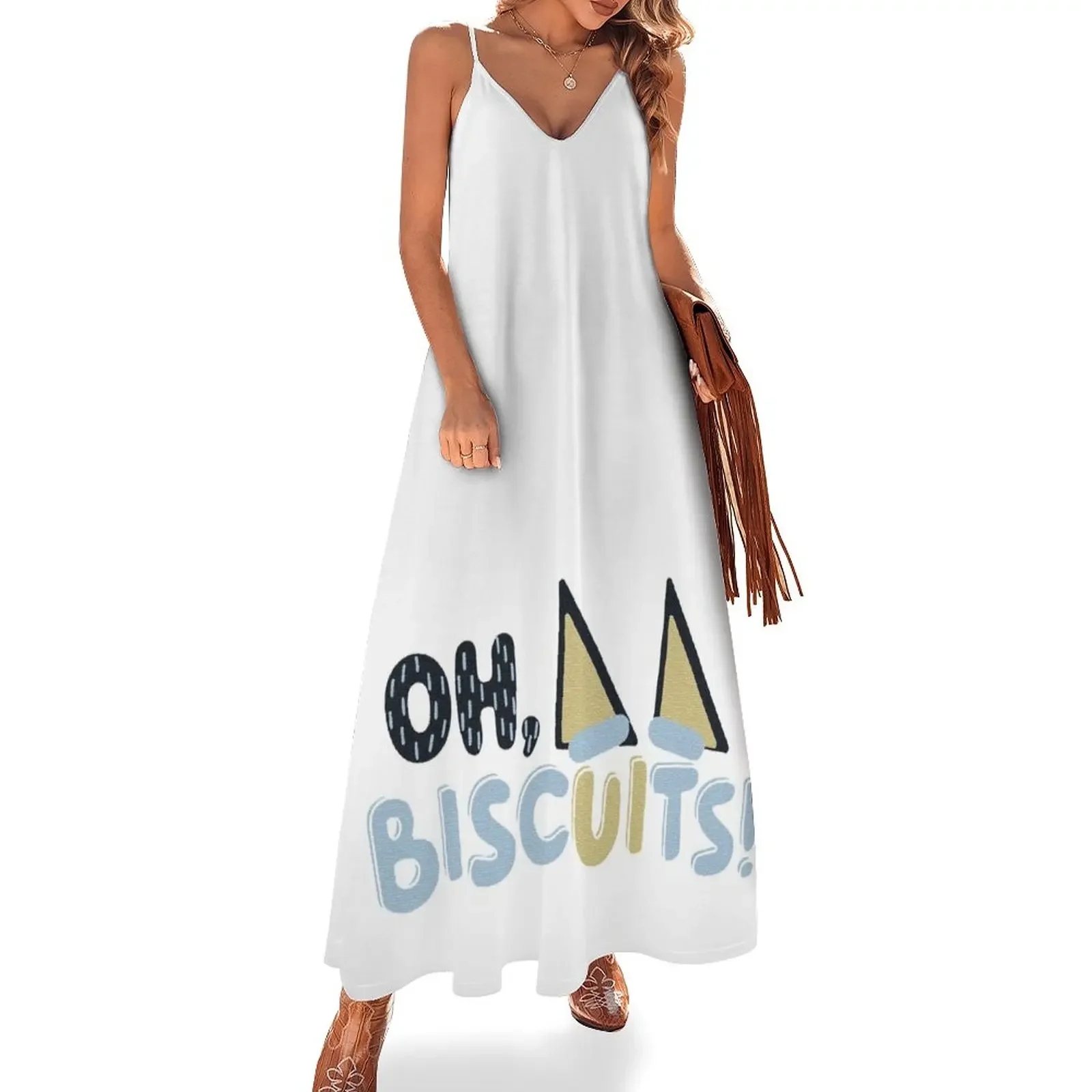 

Oh Bisquits Sleeveless Dress chic and elegant evening dress summer dress daily