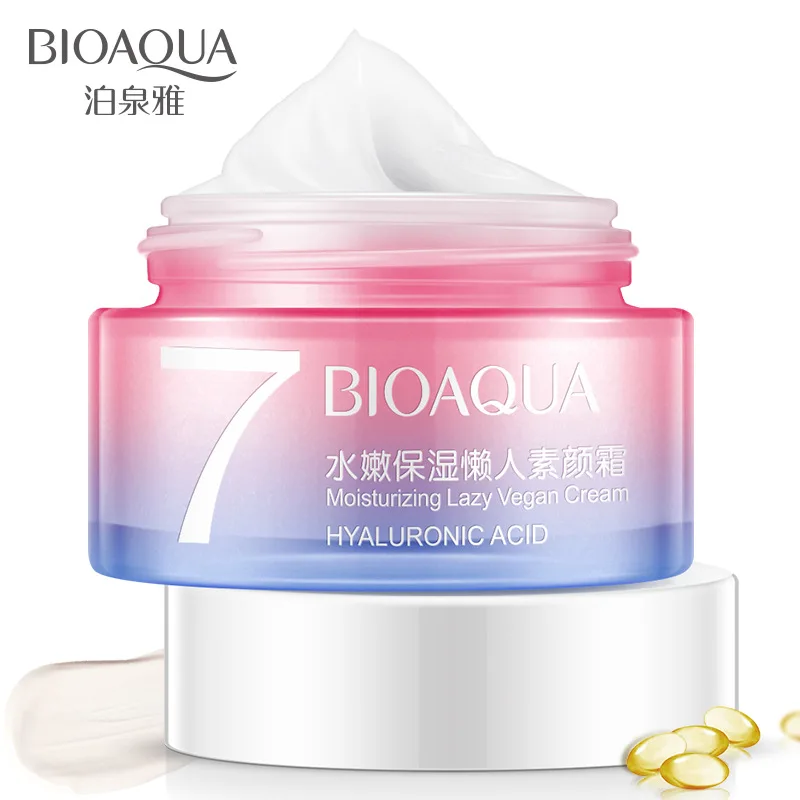 50g Bioaqua Moisturizing Tone-Up Cream V7 Whitening Face Cream Anti-Aging Brighten Fade Blemishes Day Cream Facial Care Nude Mak