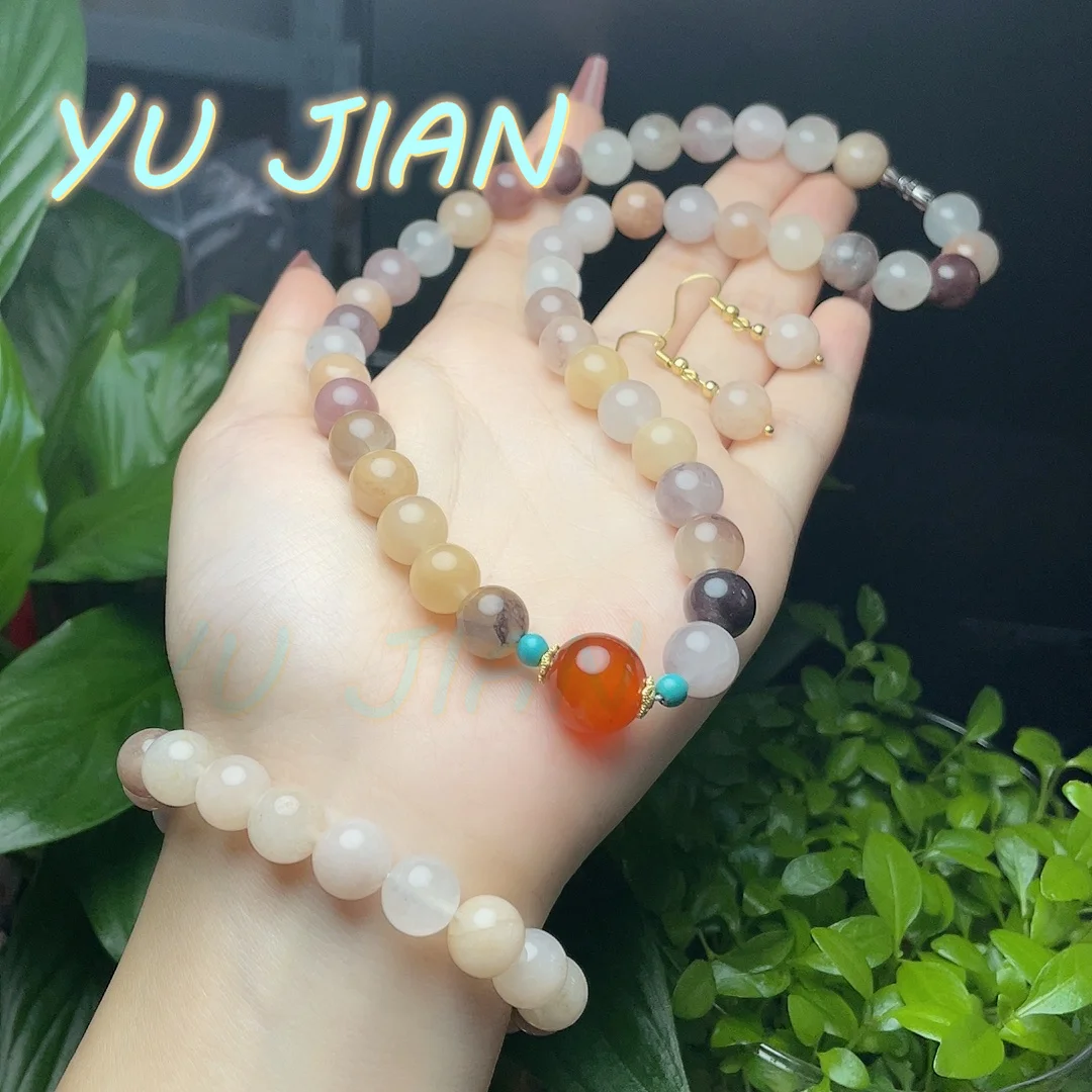 Fine Jewelry Set High Quality Handmade DIY Products Exquisite Perfect Match Ball Bracelet Earring Necklace Specials Jewellery