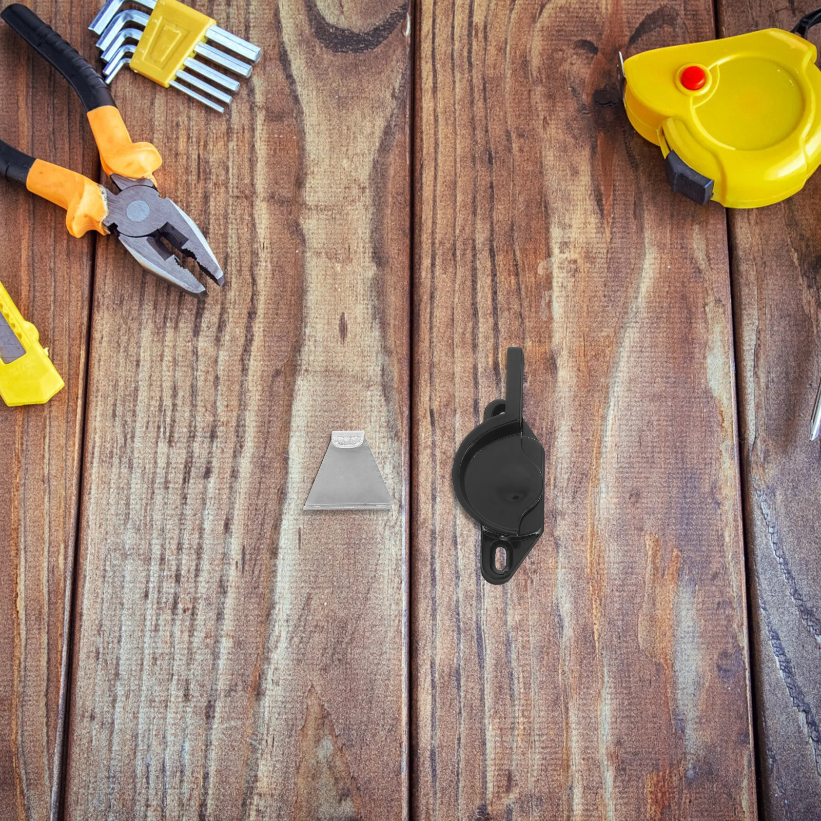 قفل أمان للنافذة المنزلقة من الألومنيوم، قفل باب هلال أسود لقطع غيار الأبواب المنزلقة للنوافذ #4