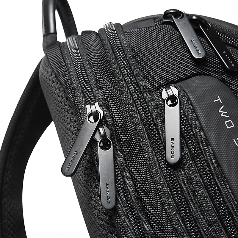 Bange Multi functional Men's Oxford Crossbody Bag Anti-theft Shoulder Bags Short Trip Messenger USB Charging Chest Bag Pack