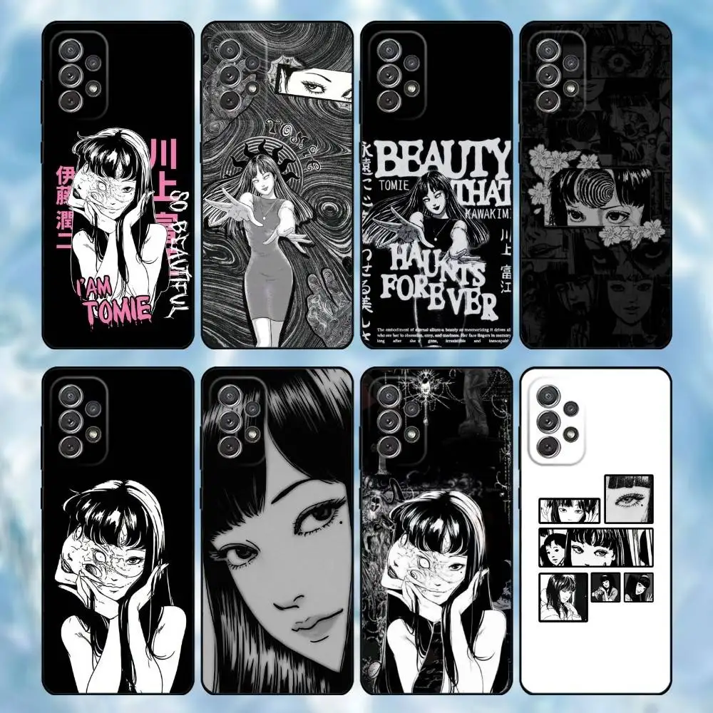

J-Junji Ito T-Tomie Phone Case For Samsung S25,S24,S21,S22,S23,S30,Ultra,S20,Plus,Others Soft Black Cover