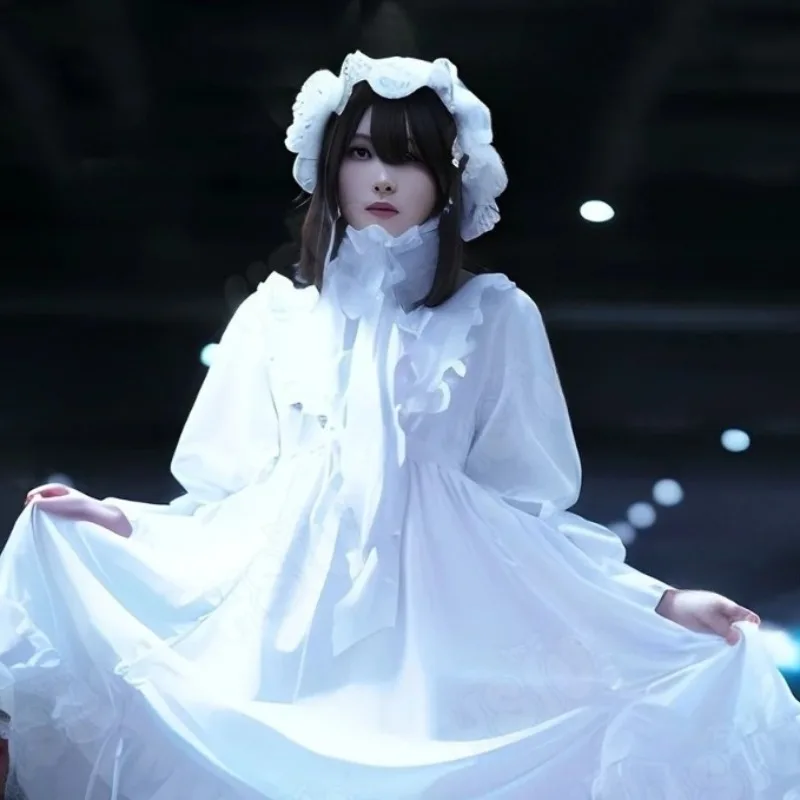 

Anime Alien Stage Young Sua Cosplay Costume White Childhood Dress Gown Princess Lolita Clothes for Girls Theme Party