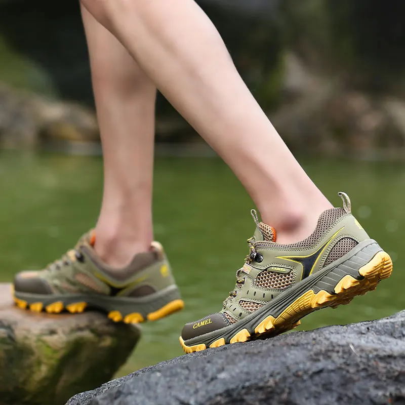 Brand Hiking Shoes For Men Non-slip Trekking Sneaker Spring Summer Breathable Rock Climbing Shoes Men Sport Outdoor Sneakers Man image 4